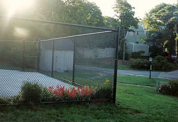 Chain Link Tennis Court
